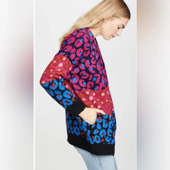 FARM RIO Mixed Leopard Cardigan - XS - Picture 2 of 7